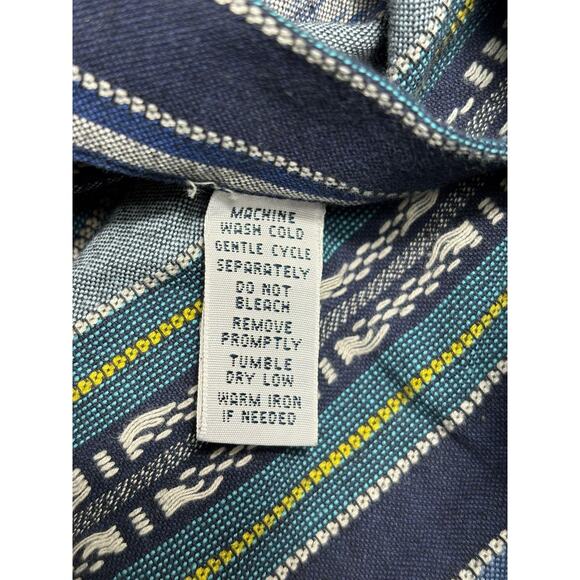 Polo Ralph Lauren Shirt Mens XL Blue Green Ikat Stripe Button Up Western Casual - Picture 5 of 8